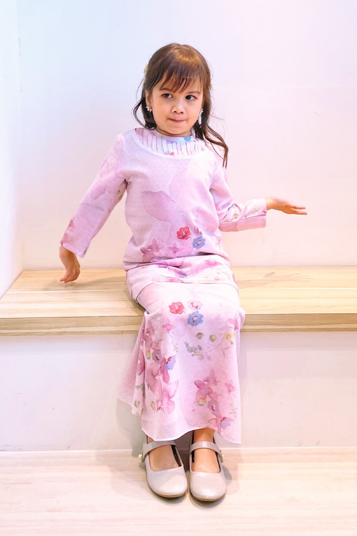 Fatyma Printed Kids - Soft Pink